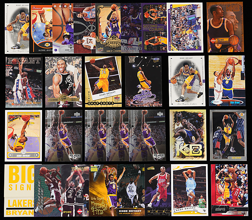 1996-2000s Kobe Bryant Collection (56) with Rookies Including Fleer Lucky 13 & Several Inserts