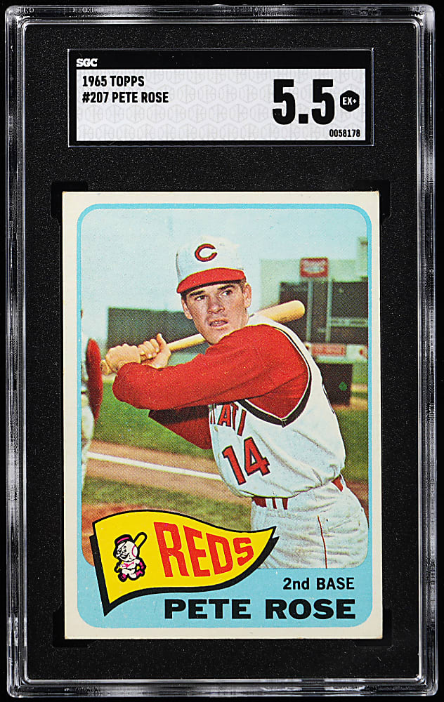 1965 Topps #207 Pete Rose SGC EX+ 5.5