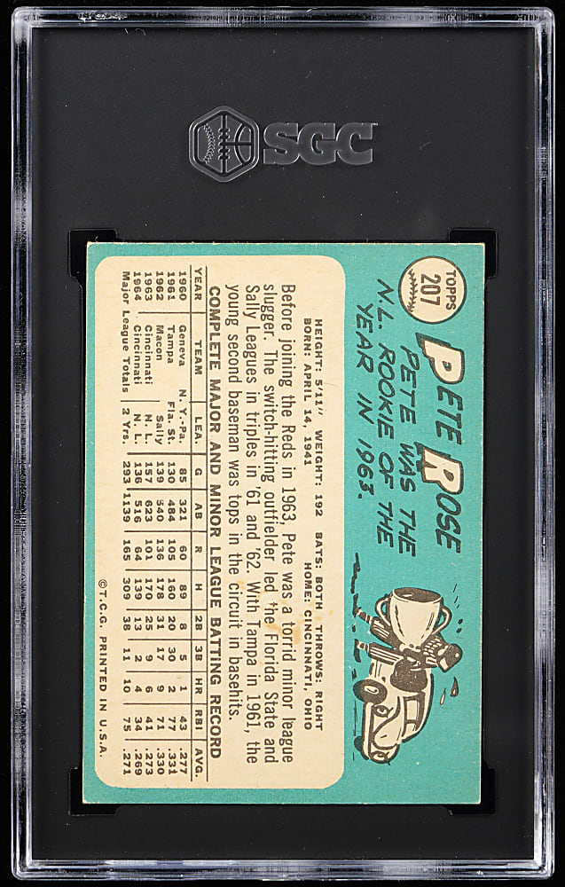 1965 Topps #207 Pete Rose SGC EX+ 5.5