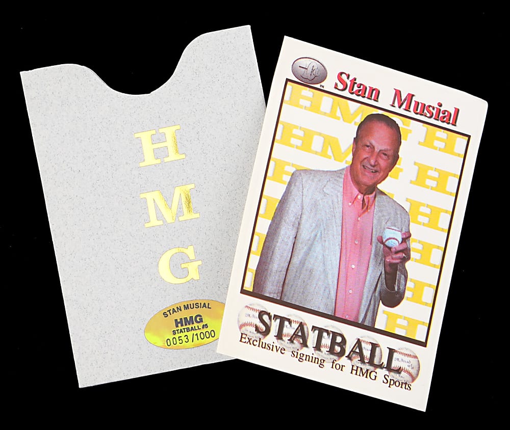 Stan Musial Signed STAT Baseball with Numerous Inscriptions