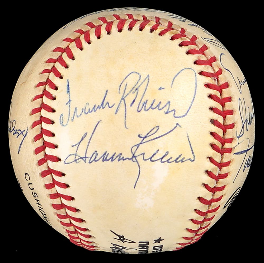 500 Home Run Club Multi-Signed Baseball with (11) Signatures Including Mickey Mantle & Ted Williams