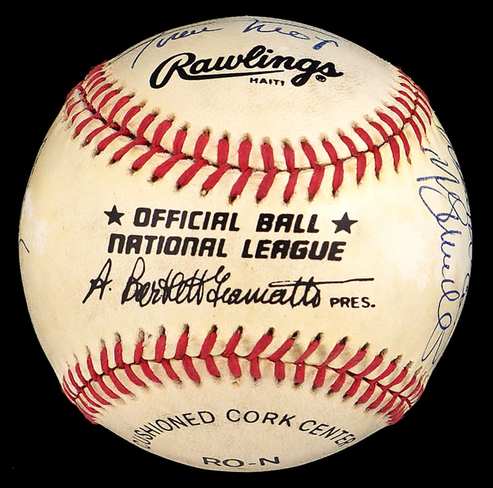 500 Home Run Club Multi-Signed Baseball with (11) Signatures Including Mickey Mantle & Ted Williams