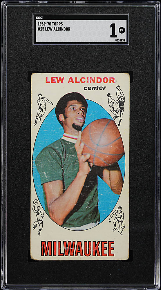 1969-1970 Topps Basketball #25 Kareem Abdul-Jabbar Rookie SGC POOR 1