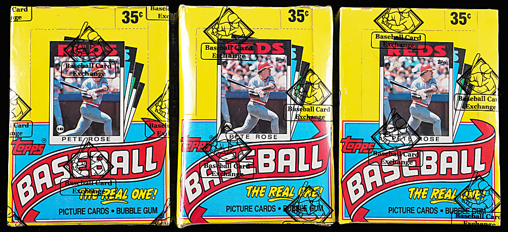 1986 Topps Unopened Wax Box Trio - All BBCE