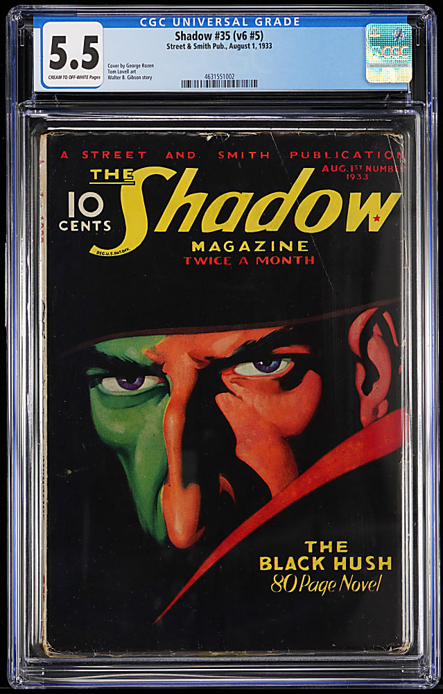1933 Street & Smith The Shadow #35 Pulp Magazine - CGC 5.5 - Highest Graded