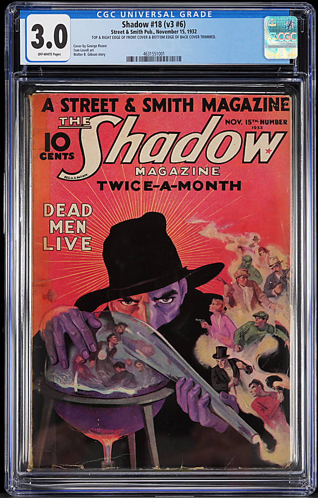 1932 Street & Smith The Shadow #18 Pulp Magazine Classic Cover Early Issue - CGC 3.0 - Only Graded Example
