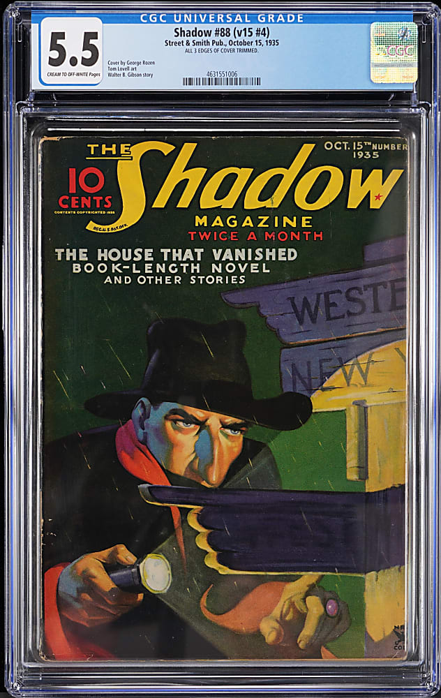 1935 Street & Smith The Shadow #88 Pulp Magazine - CGC 5.5