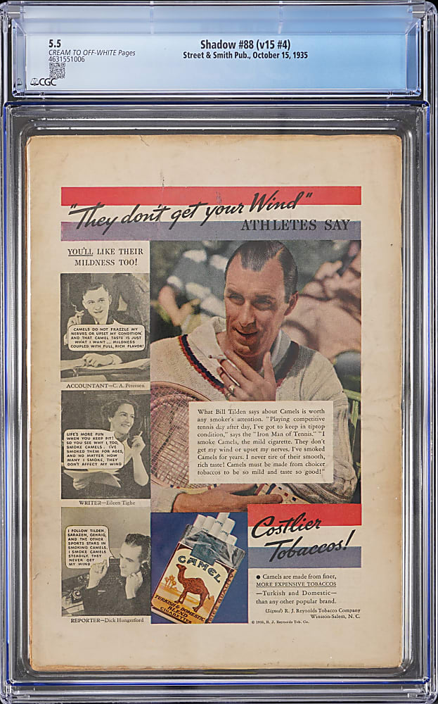 1935 Street & Smith The Shadow #88 Pulp Magazine - CGC 5.5