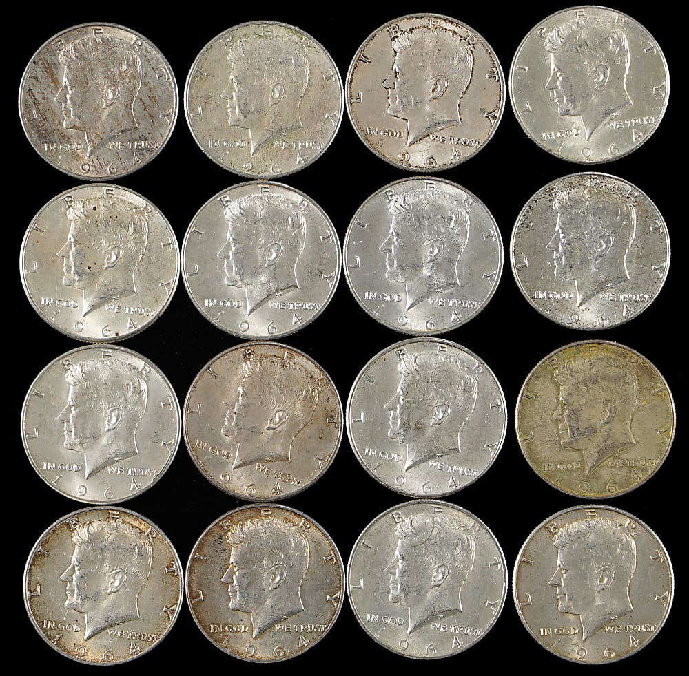 1964-1974 Kennedy Half Dollars (147) with 90% Silver Coins (61) & 40% Silver Coins (61)