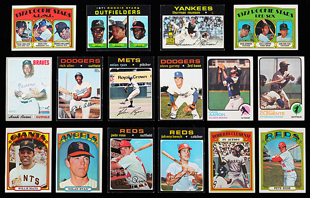 1970-1974 Topps Shoebox Collection (1,300+) with 1971 & 1972 Partial Sets Including (130+) Hall of Famers & (175+) High Numbers