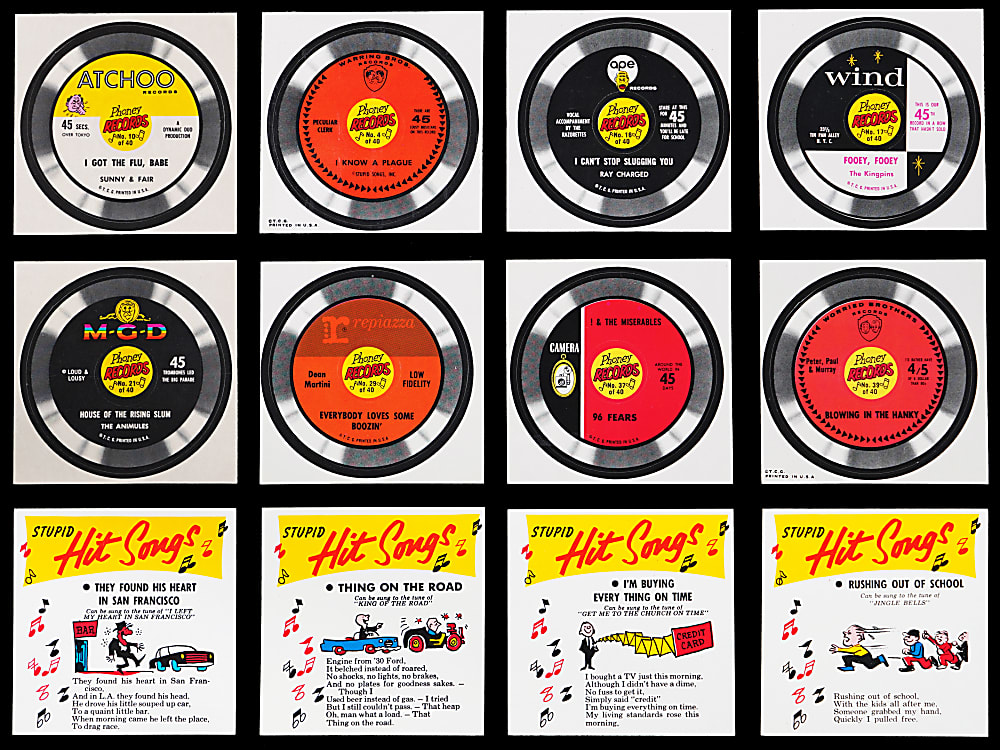 1967-1969 Topps Non-Sports Complete/Near-Complete Sets (3) Plus Extras with Phoney Records, Dopey Books & Planet of the Apes