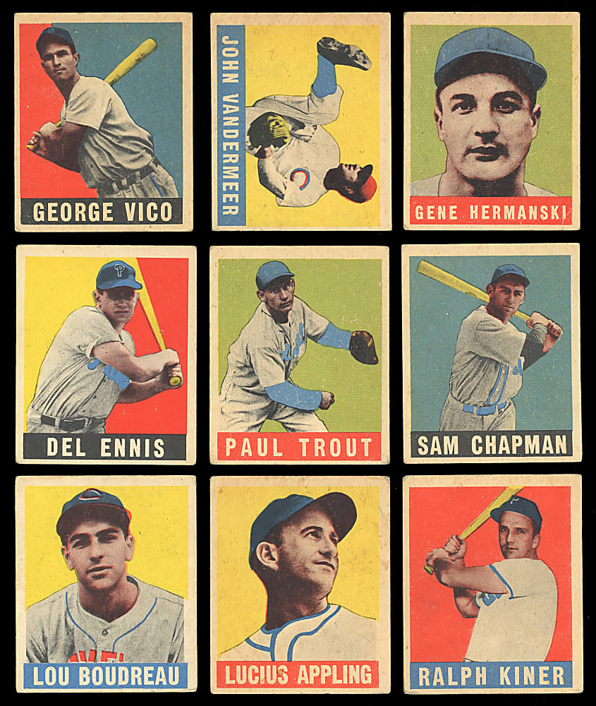 1948 Leaf Gum Collection (16) with (3) Hall of Famers