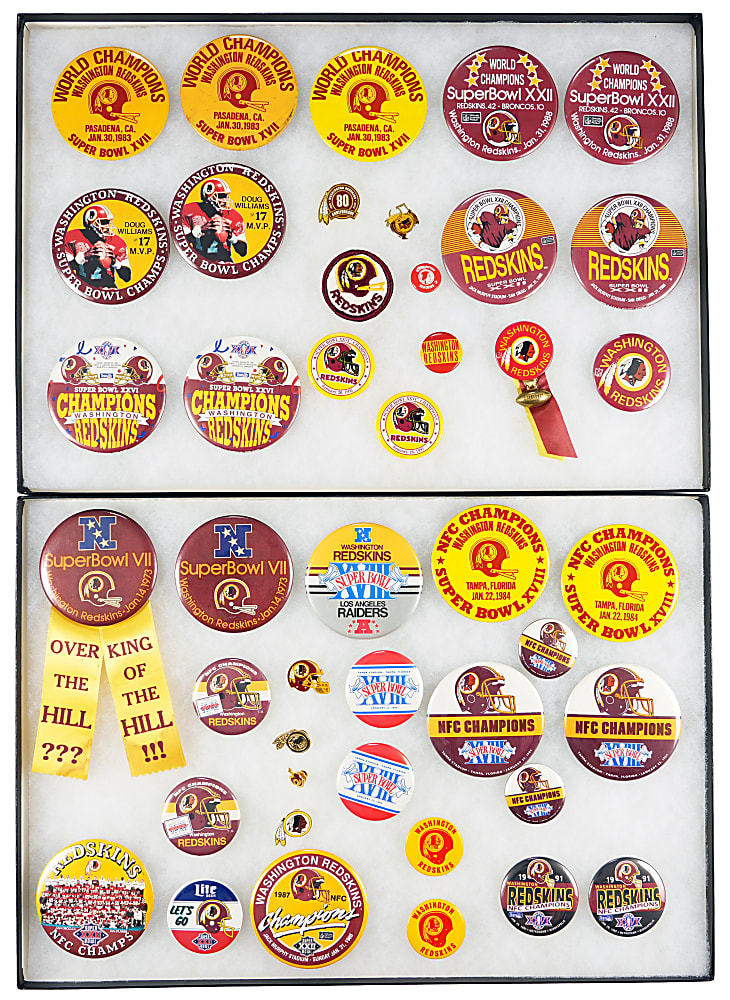 1950s-Modern NFL Pins/Trinkets (87) with Baltimore, Miami & Washington
