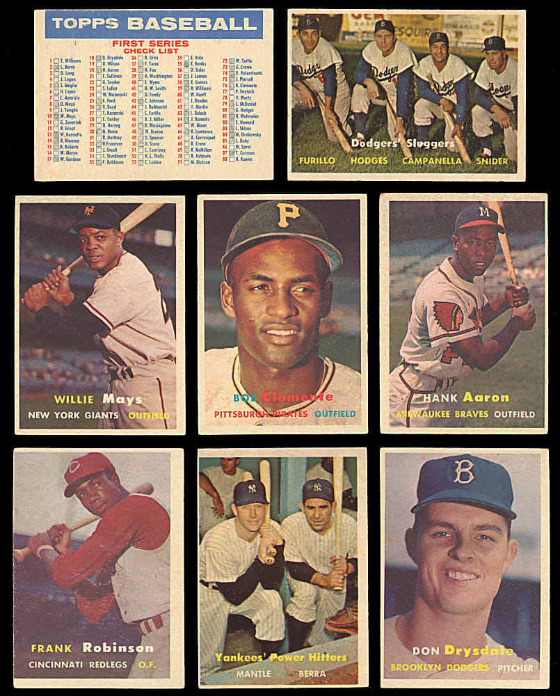 1957 Topps Near Set (404/407) Plus First/Second Series Checklists