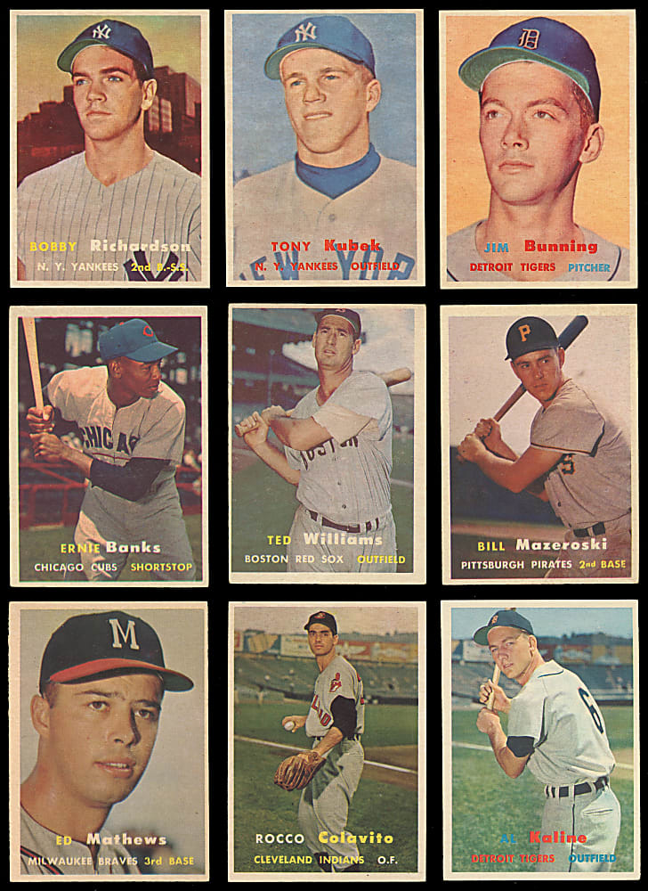 1957 Topps Near Set (404/407) Plus First/Second Series Checklists