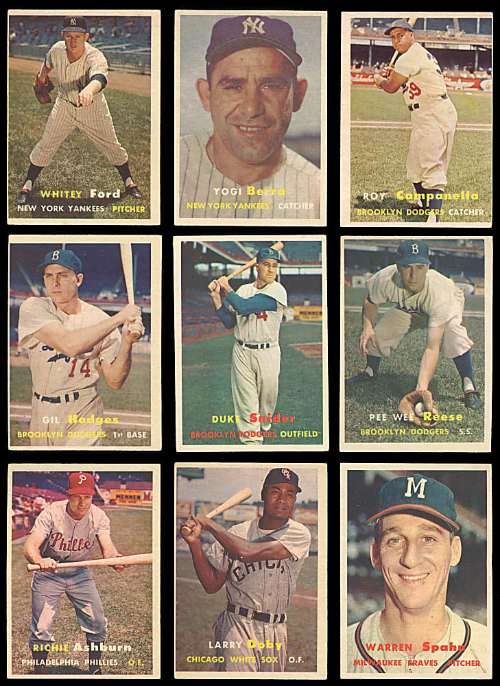 1957 Topps Near Set (404/407) Plus First/Second Series Checklists