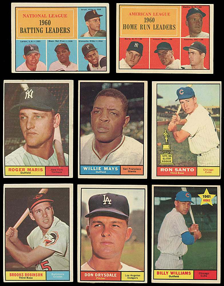 1961 Topps Starter Set (236/587) with (27) Hall of Famers Including Willie Mays