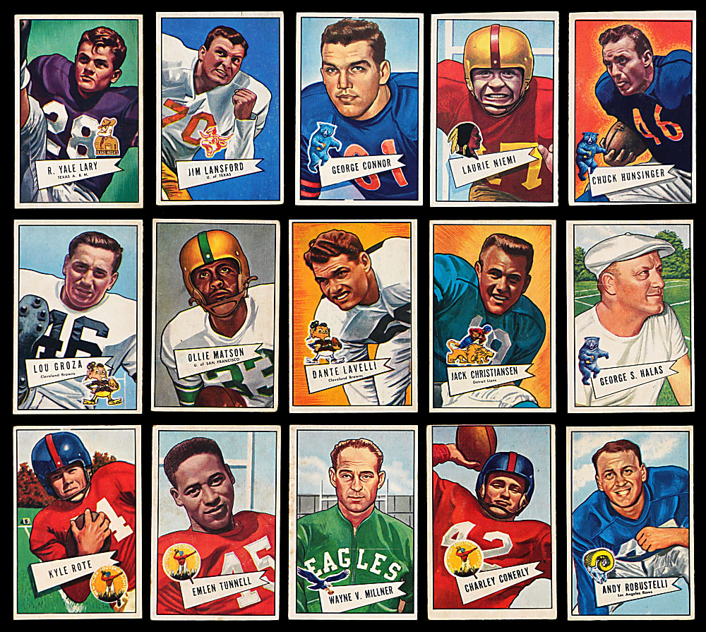 1952 Bowman Football Small Near Set (119/144)