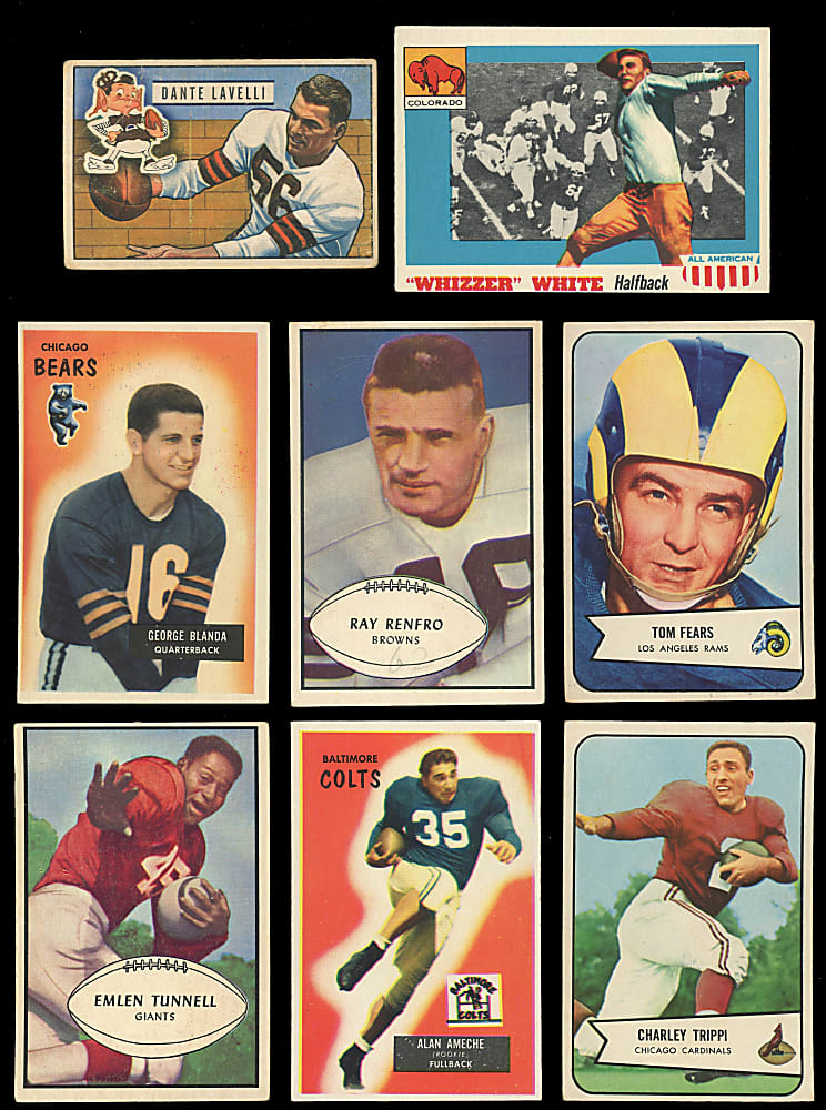 1948-1961 Football Shoebox Collection (151) with (35) Hall of Famers Plus 1951 Bowman Starter Set