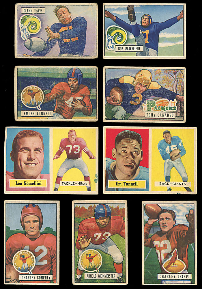 1948-1961 Football Shoebox Collection (151) with (35) Hall of Famers Plus 1951 Bowman Starter Set