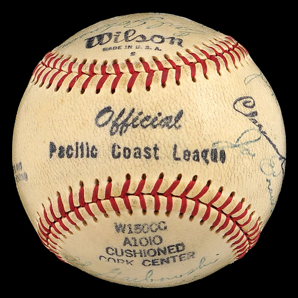 1951 Pacific Coast League Champion Seattle Rainiers Team-Signed Official League Baseball with Rogers Hornsby - Full JSA LOA