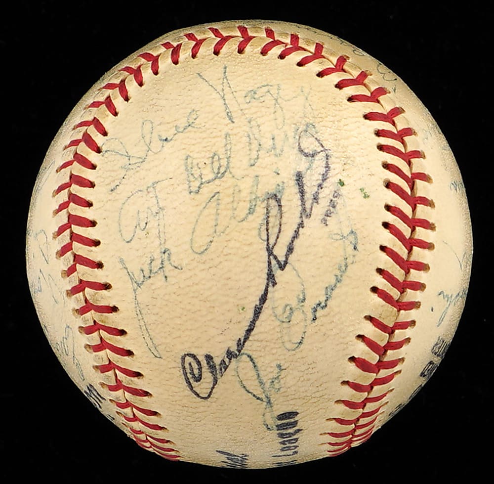 1951 Pacific Coast League Champion Seattle Rainiers Team-Signed Official League Baseball with Rogers Hornsby - Full JSA LOA