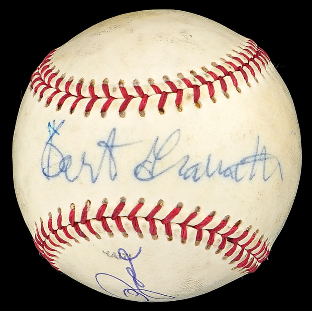 Pete Rose and Bart Giamatti Dual-Signed Baseball - Full PSA/DNA LOA