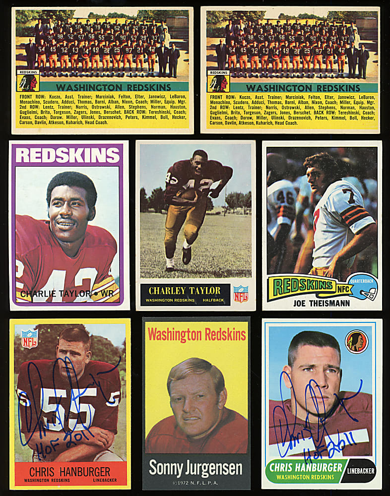 1956-1979 Washington Redskins Collection (450+) with (70+) Hall of Famers & Complete/Near Team Sets