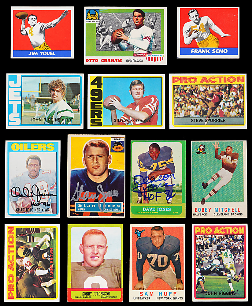 1948-1979 Eclectic Football Collection (115) with Several Hall of Famers Including (3) Signed Rookies