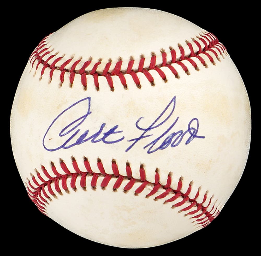 Curt Flood Single-Signed ONL/White Baseball - PSA/DNA Certified