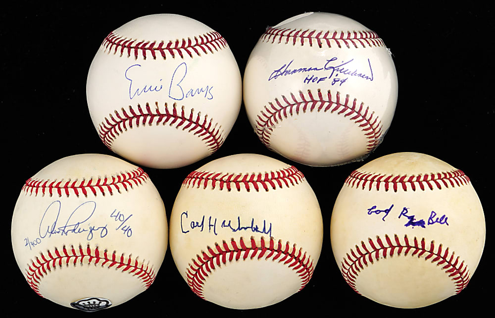 Single-Signed Hall of Fame & Star Baseball Group (5)