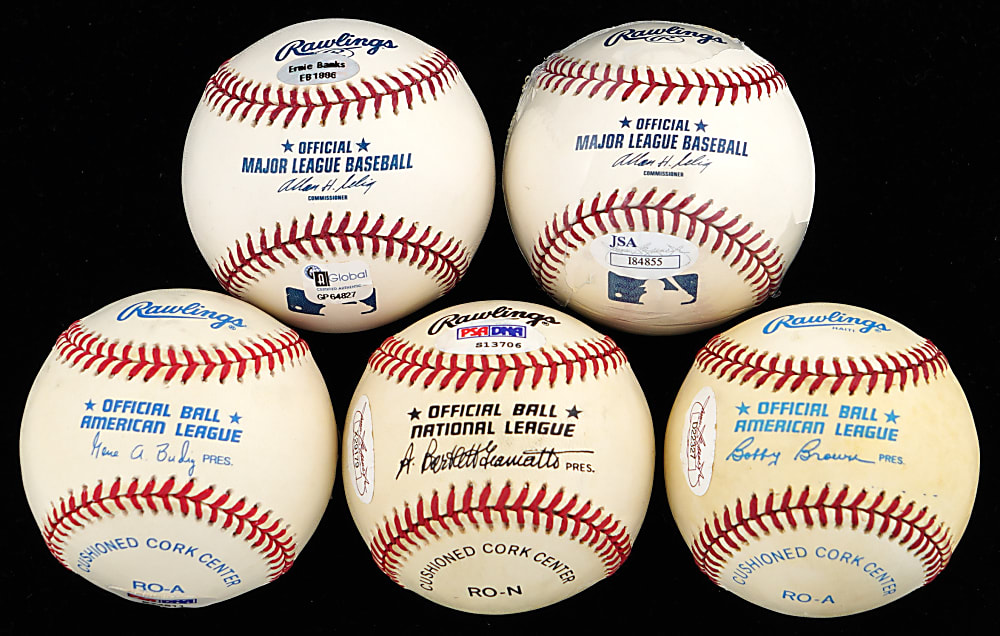 Single-Signed Hall of Fame & Star Baseball Group (5)