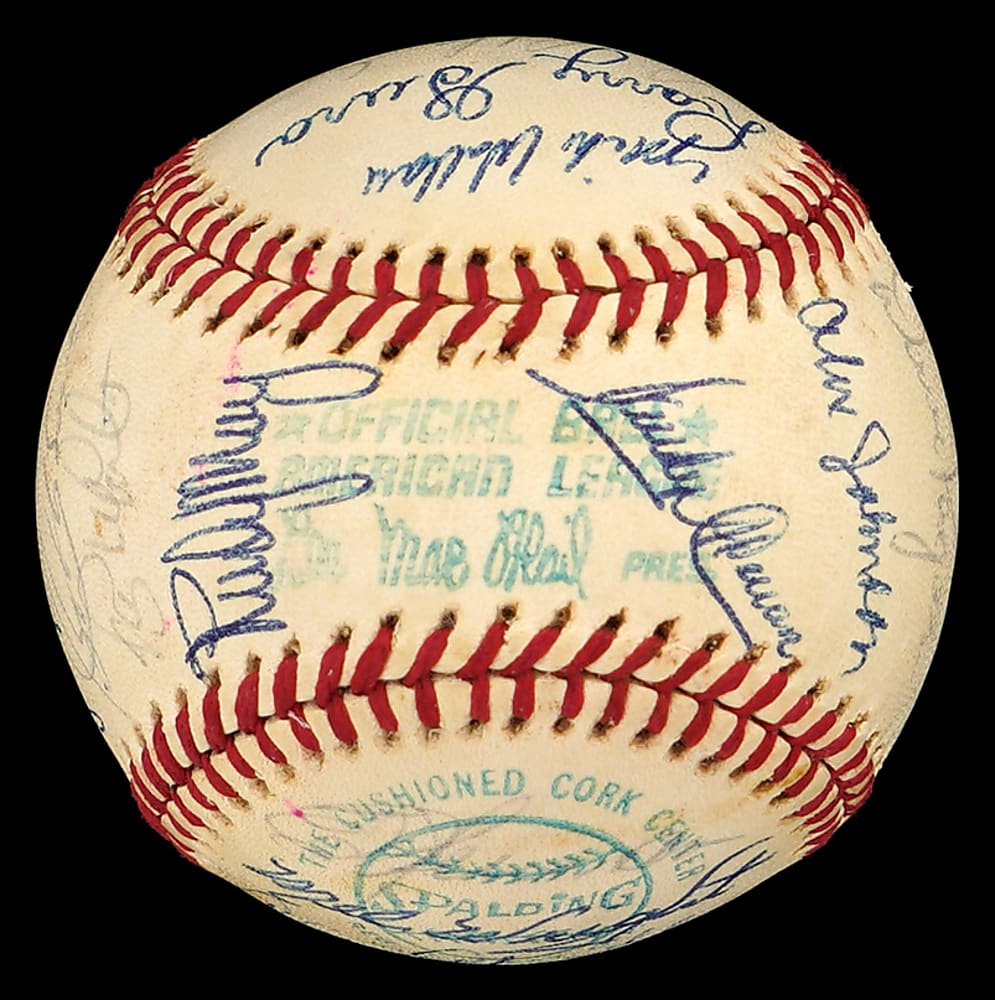 1975 New York Yankees Team-Signed OAL/MacPhail Baseball with (24) Signatures Including Thurman Munson, Catfish Hunter Plus Full JSA LOA