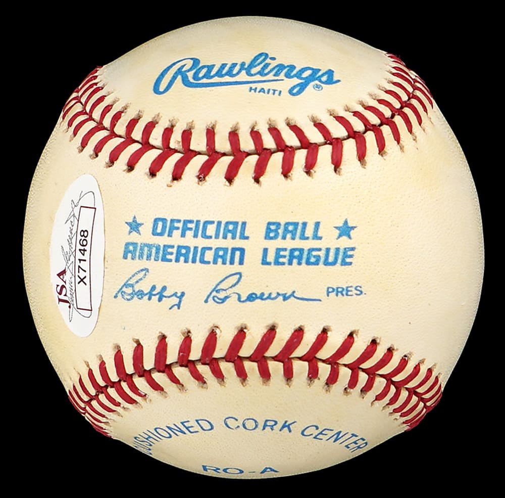 Bill Dickey Single-Signed OAL/Brown Baseball - Full JSA LOA