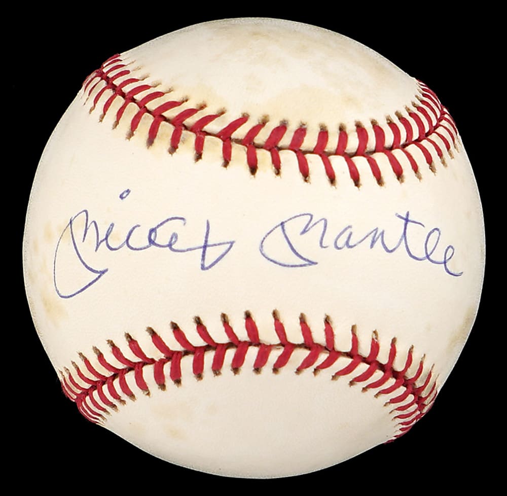 Mickey Mantle Single-Signed OAL/Brown Baseball - Full JSA LOA