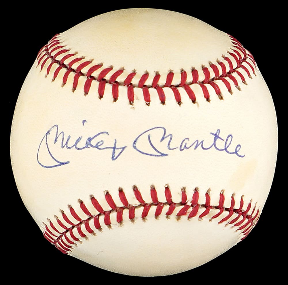 Mickey Mantle Single-Signed OAL/Brown Baseball - Full JSA LOA