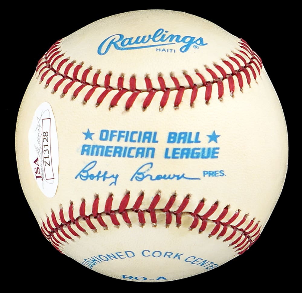 Mickey Mantle Single-Signed OAL/Brown Baseball - Full JSA LOA