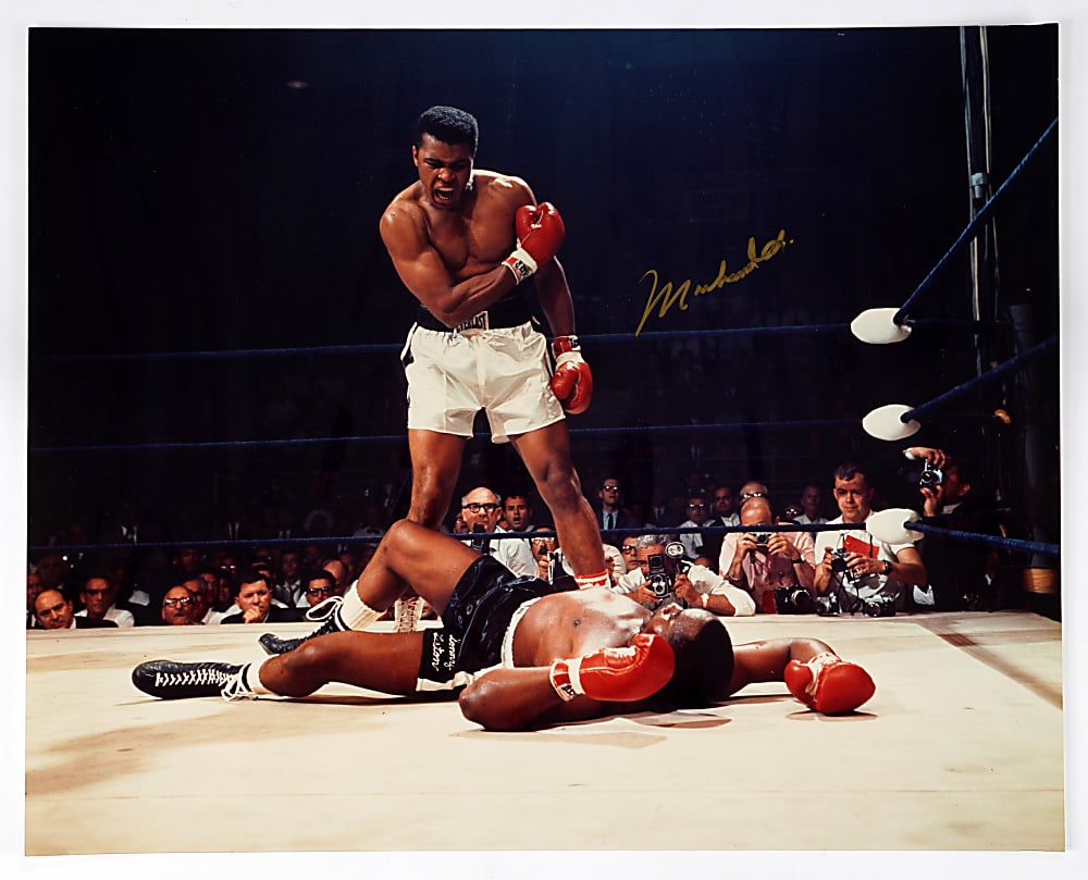 Muhammad Ali Boldly Signed 16x20 Second Liston Fight Photograph