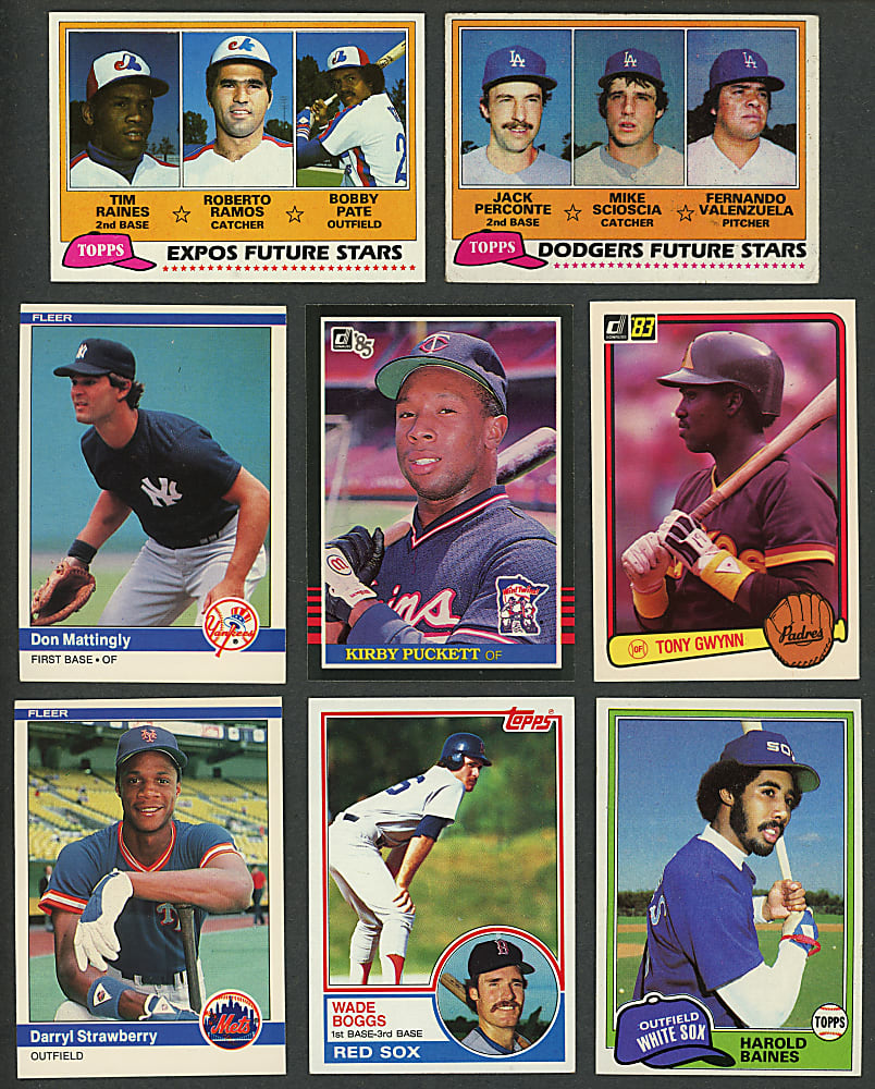 1980-1990 Hall of Famer & Star Collection (1,200+) with Many Rookies Including (6) 1980 Topps #482 Rickey Henderson