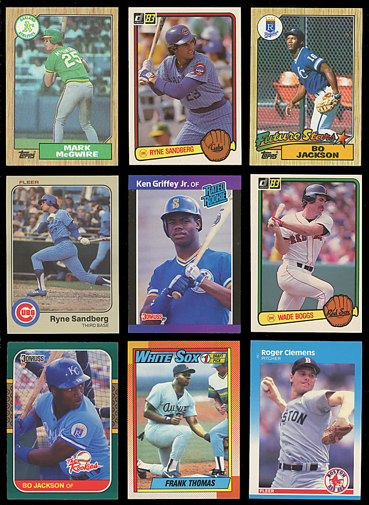 1980-1990 Hall of Famer & Star Collection (1,200+) with Many Rookies Including (6) 1980 Topps #482 Rickey Henderson