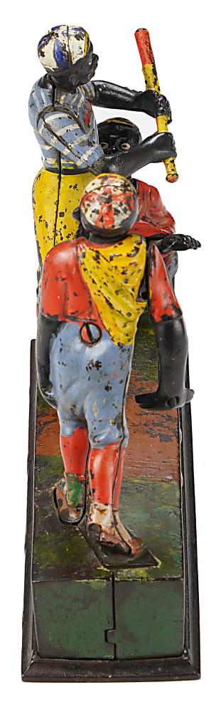 1880s J. & E. Stevens Dark Town Battery Functioning Cast-Iron Mechanical Bank