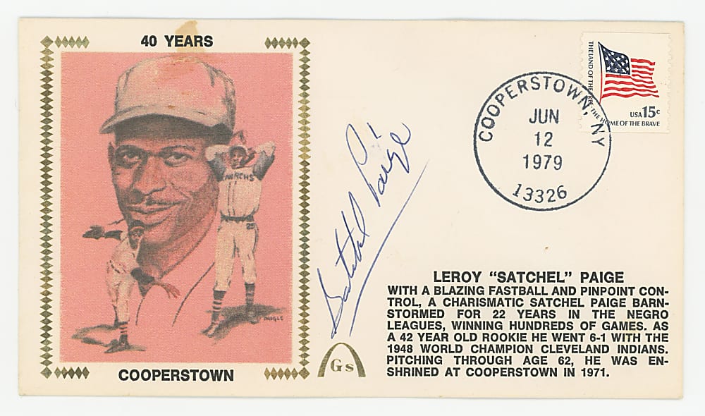 Satchel Paige Signed 1979 Gateway Stamp Co. Cachet