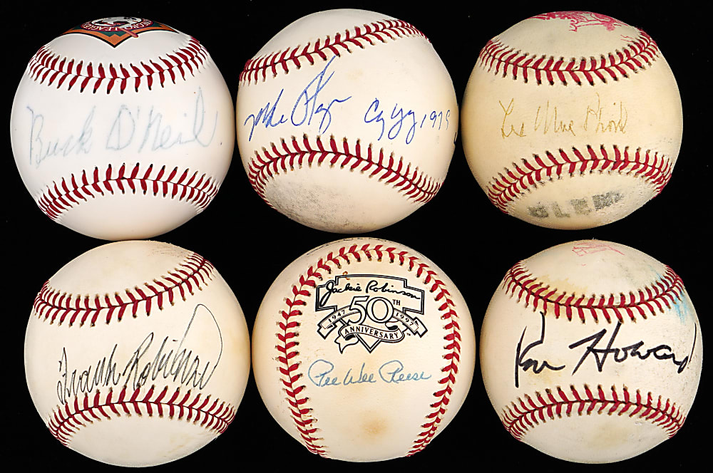 Signed Baseball & Card Collection (67) with (37) Hall of Famers Including (2) Jeter, Puckett, Jerry Rice, (2) Ripken
