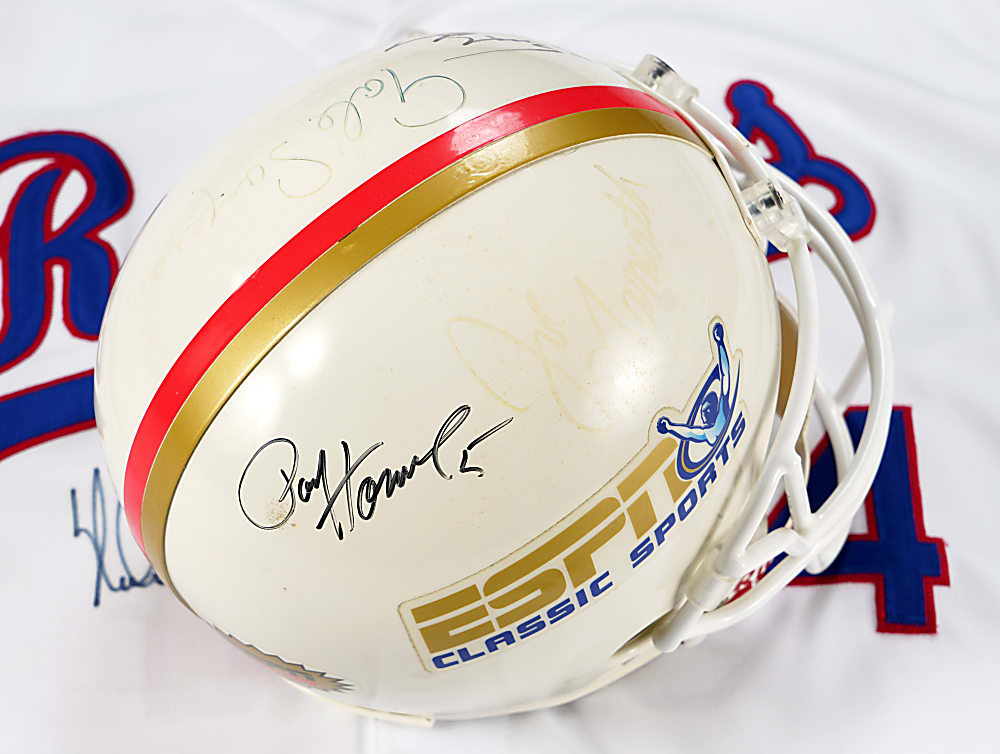 Multi-Sport Hall of Famer Signed Quartet with Griffey, Namath & Ryan