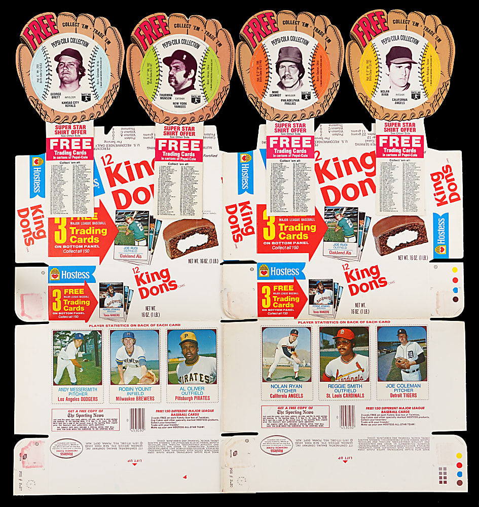 1971-1981 Oddball Collection (390) with (6) 1975 Hostess King Dons Complete Boxes Including Nolan Ryan & Robin Yount Rookie