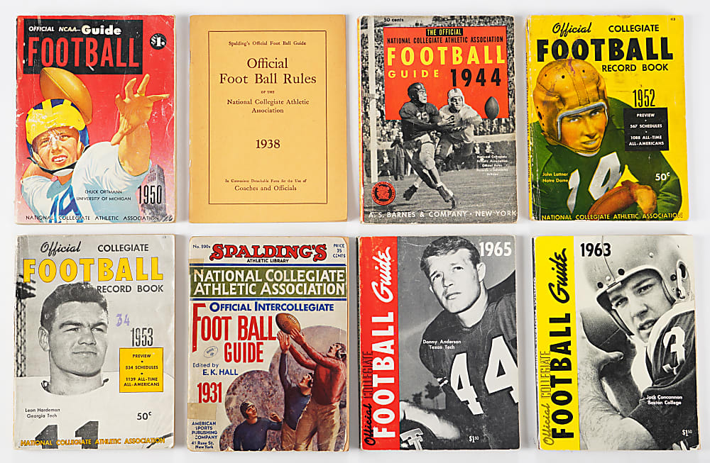1900-1978 Football Guide Collection (71) with Many Early Spalding Issues