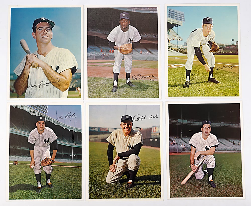 1966 New York Yankees Color Picture Pack Complete Set (12) with Mickey Mantle & Roger Maris