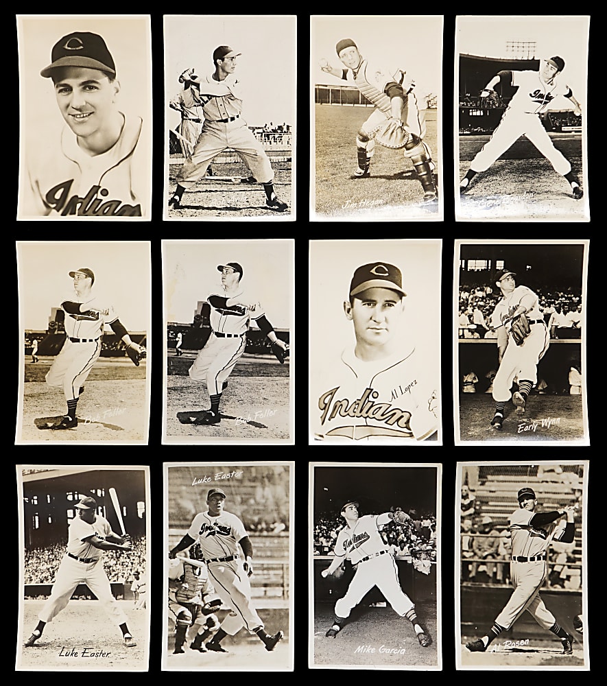 Circa 1950s Cleveland Indians Photo Postcards (95) with Many Signed & Various Hall of Famers
