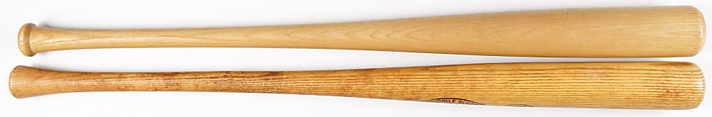 1976 David Chalk & Champ Summers Signed Bicentennial Bats Pair