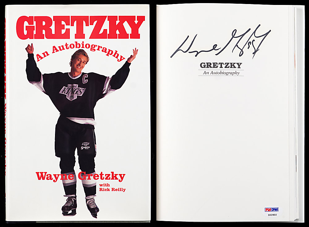 1990 Wayne Gretzky Signed and Inscribed "Gretzky An Autobiography" Hardback Book - Full PSA/DNA LOA